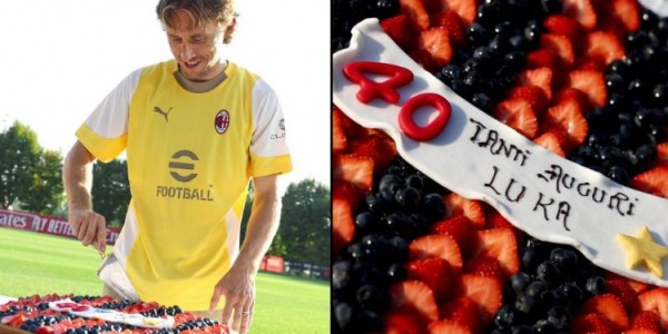 米兰官方更新社交媒体，晒全队为莫德里奇过40岁生日